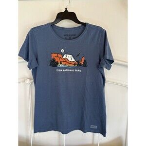 Life Is good women’s National Parks Medium Blue Zion National Park NWOT